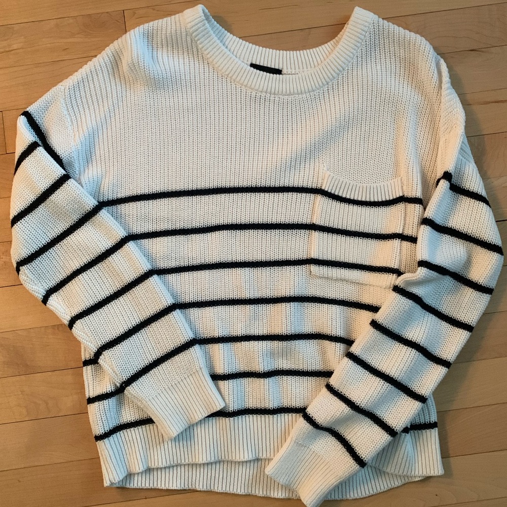 Black and white striped sweater